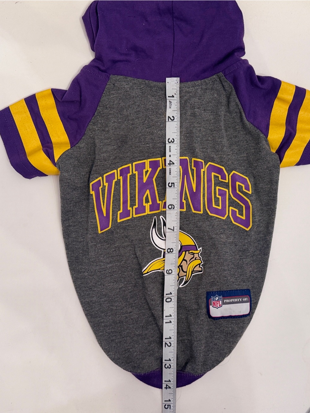 Minnesota Vikings NFL Dog Cat Throwback Hoodie Tee by Pets First - Size Small - Picture 11 of 15